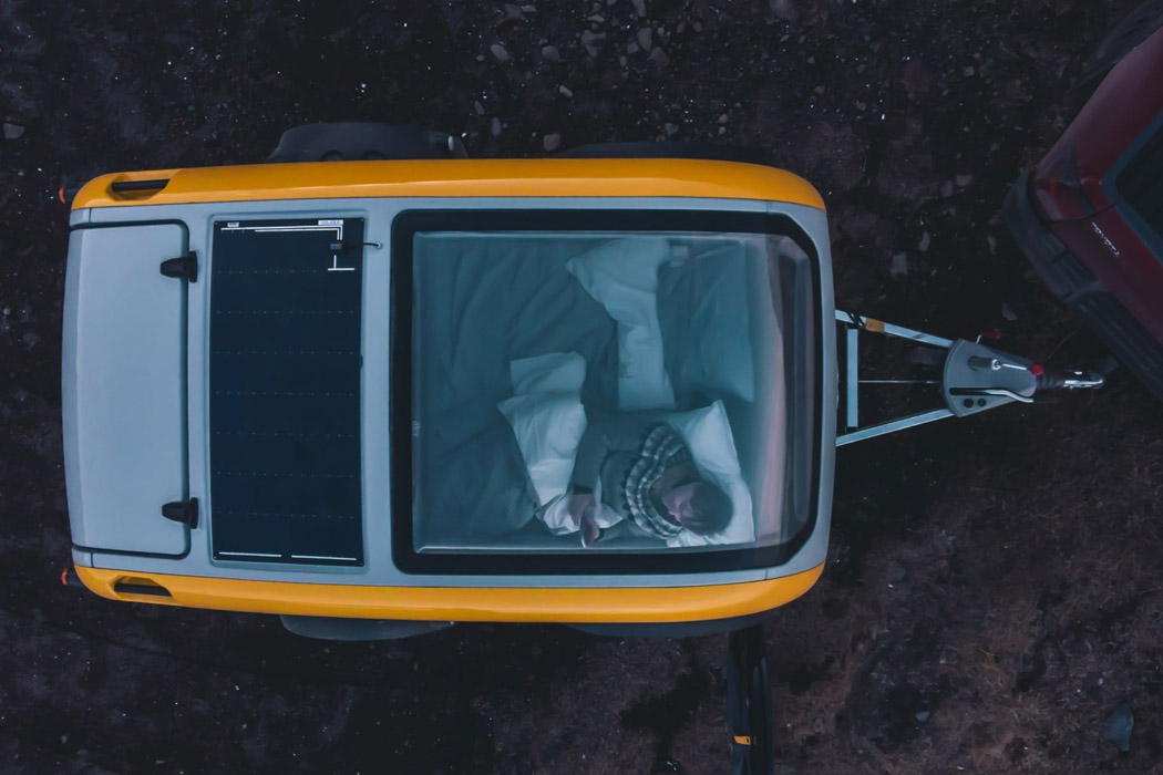 Mink Campers，skylight，Camping Trailer，Minimalism，yellow，