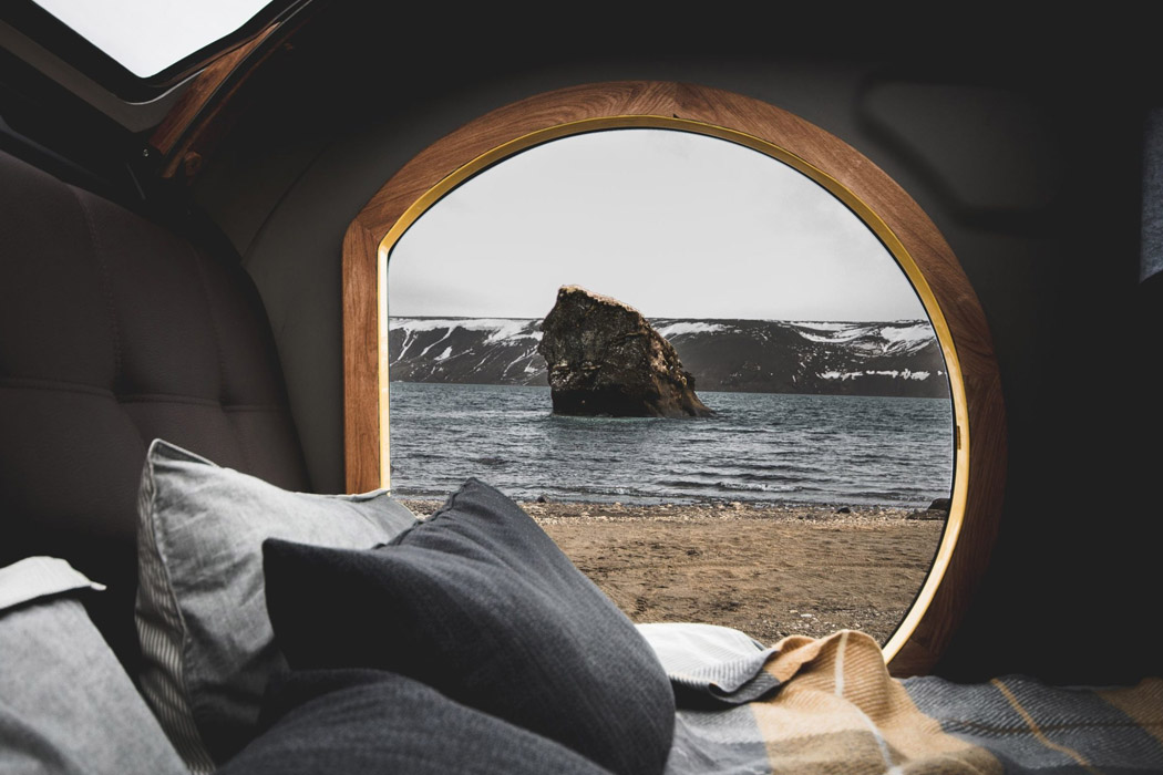 Mink Campers，skylight，Camping Trailer，Minimalism，yellow，