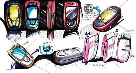 product design，Hand drawn renderings，