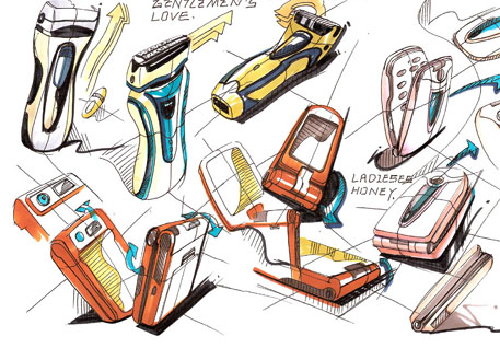 product design，Hand drawn renderings，