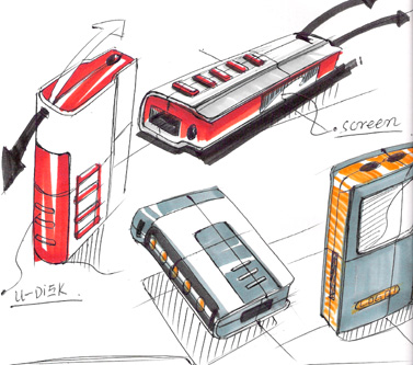 product design，Hand drawn renderings，