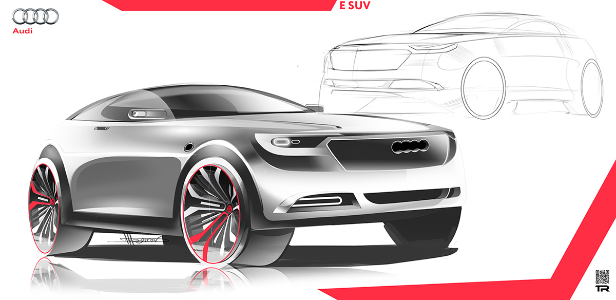 Car painting，Hand drawn vehicle，Sports car，Design hand drawn，fans ，