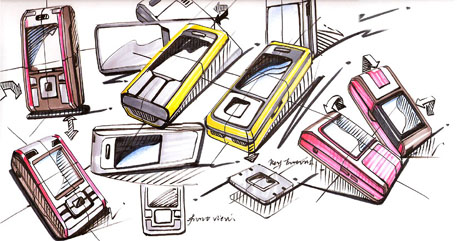 product design，Hand drawn renderings，