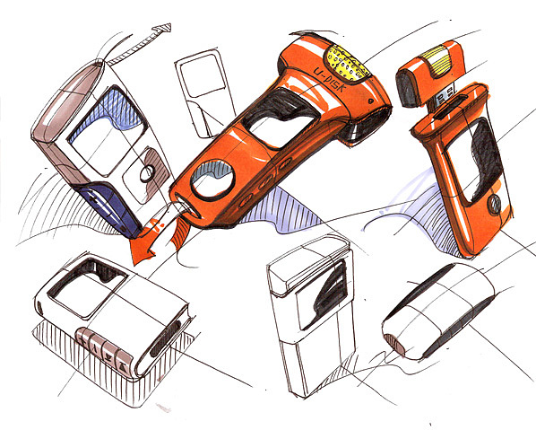 product design，Hand drawn renderings，