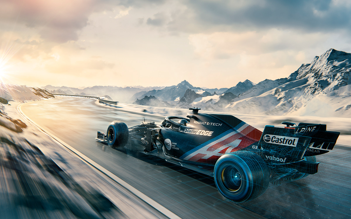 Alpine F1，automobile，cgi，