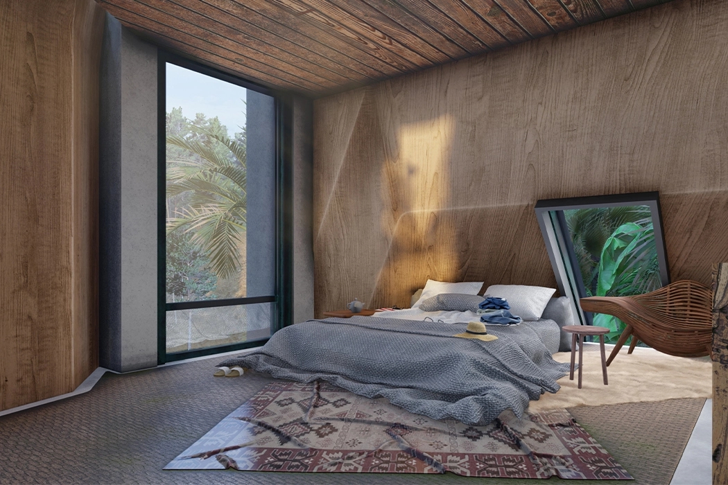 Architecture，Bali culture，modern，indoor，bamboo，wood，Eibche，