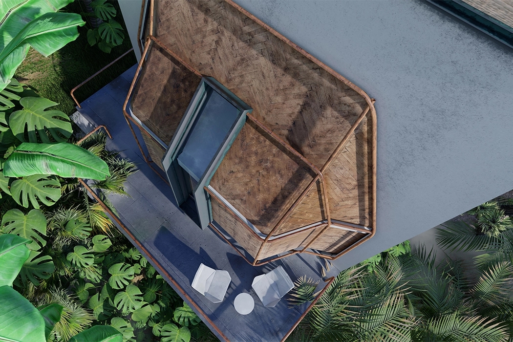 Architecture，Bali culture，modern，indoor，bamboo，wood，Eibche，