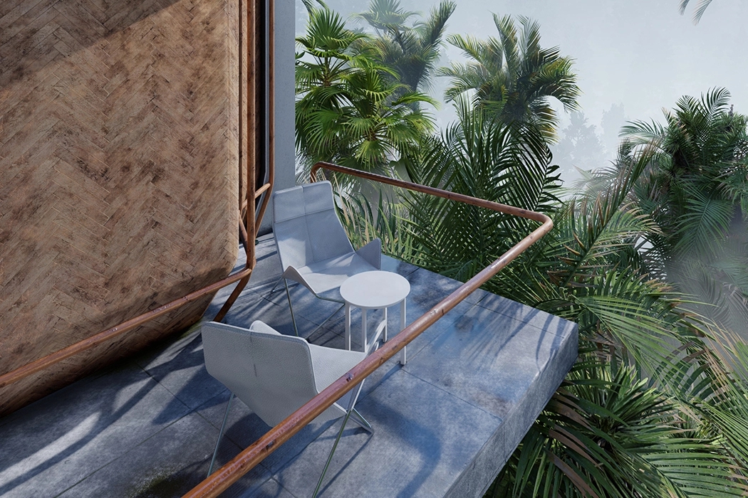 Architecture，Bali culture，modern，indoor，bamboo，wood，Eibche，