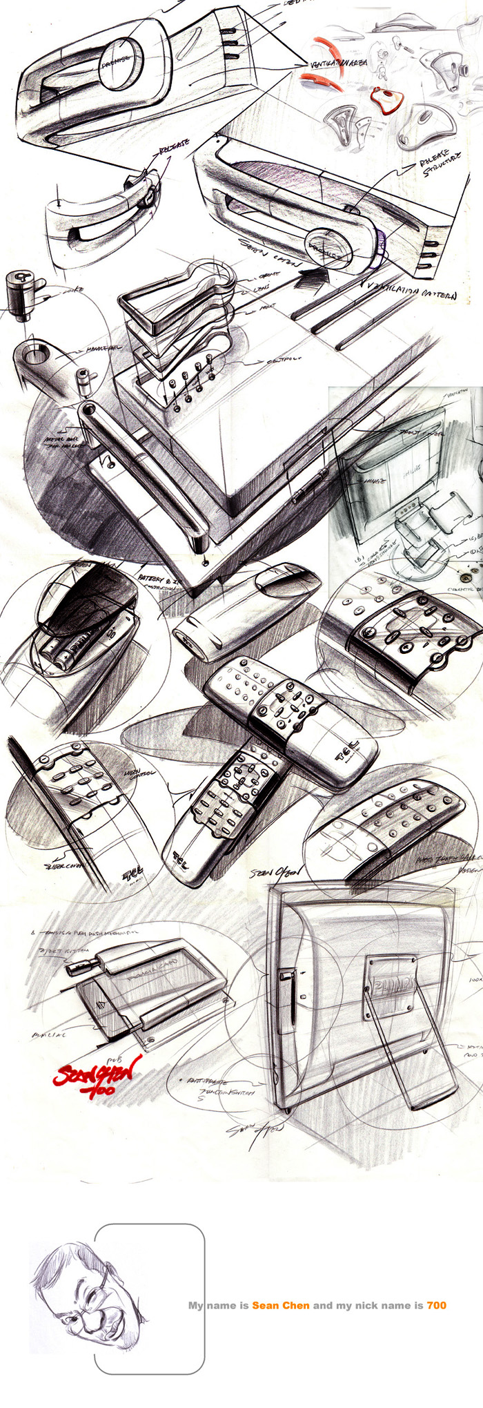 product design，Hand drawn renderings，