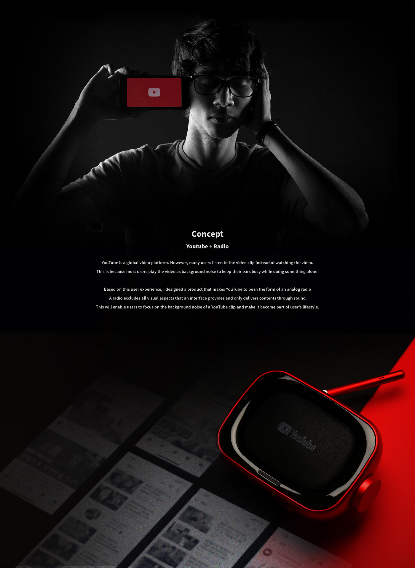 YouTube Radio，radio，concept，