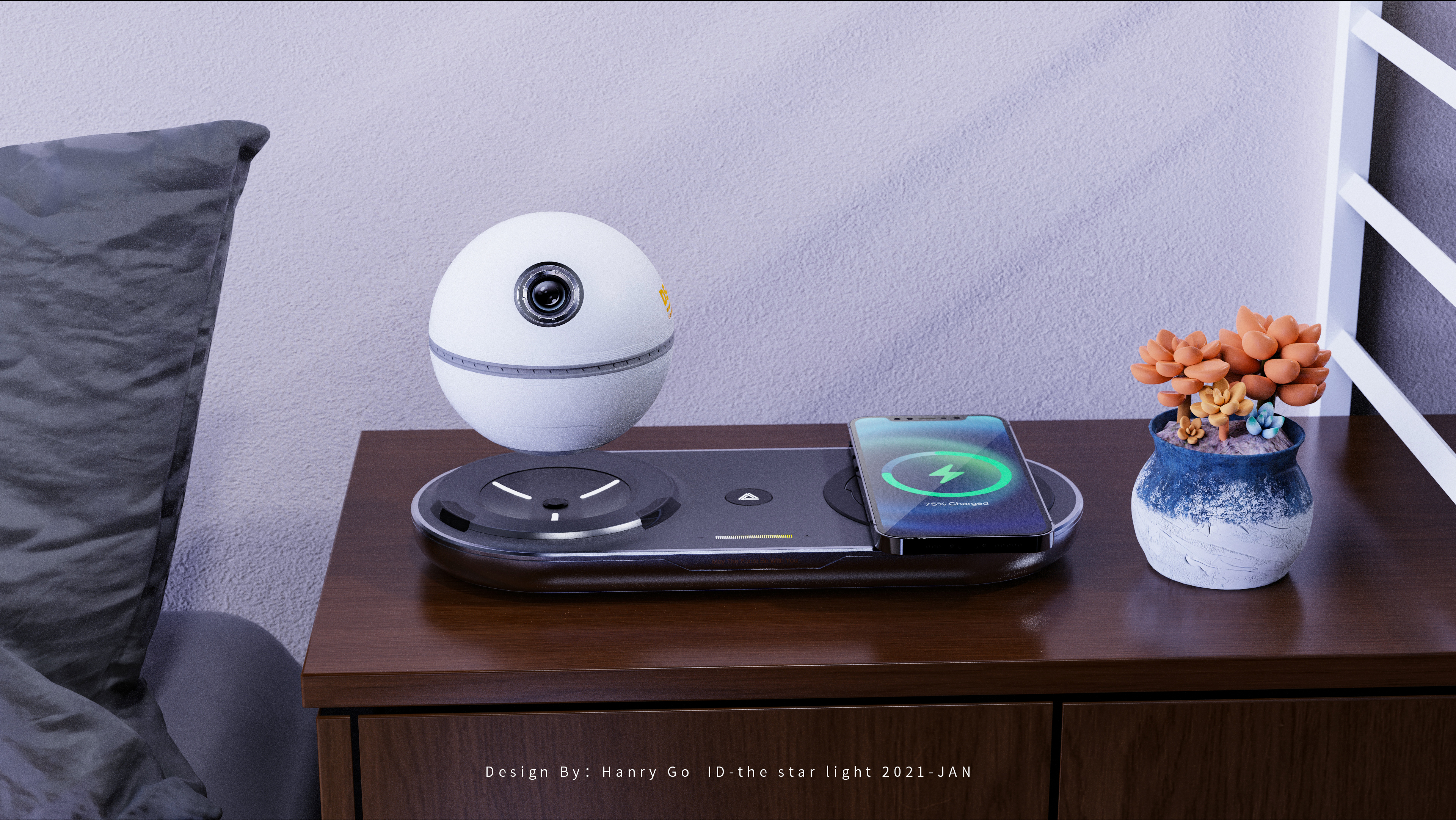 Wireless charging，lamp，Intelligent digital，