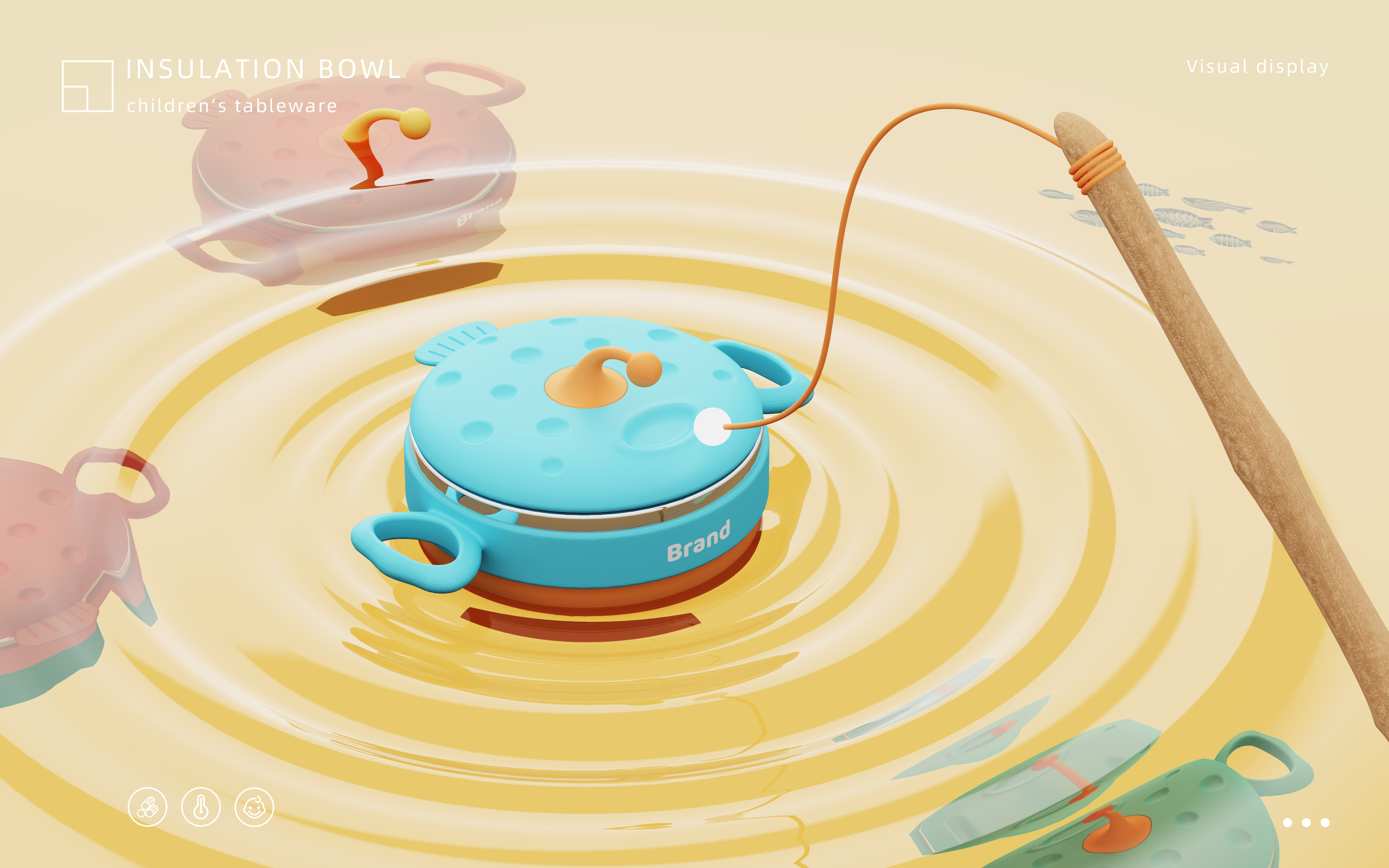 Children's products，Children tableware，Heat preservation bowl，