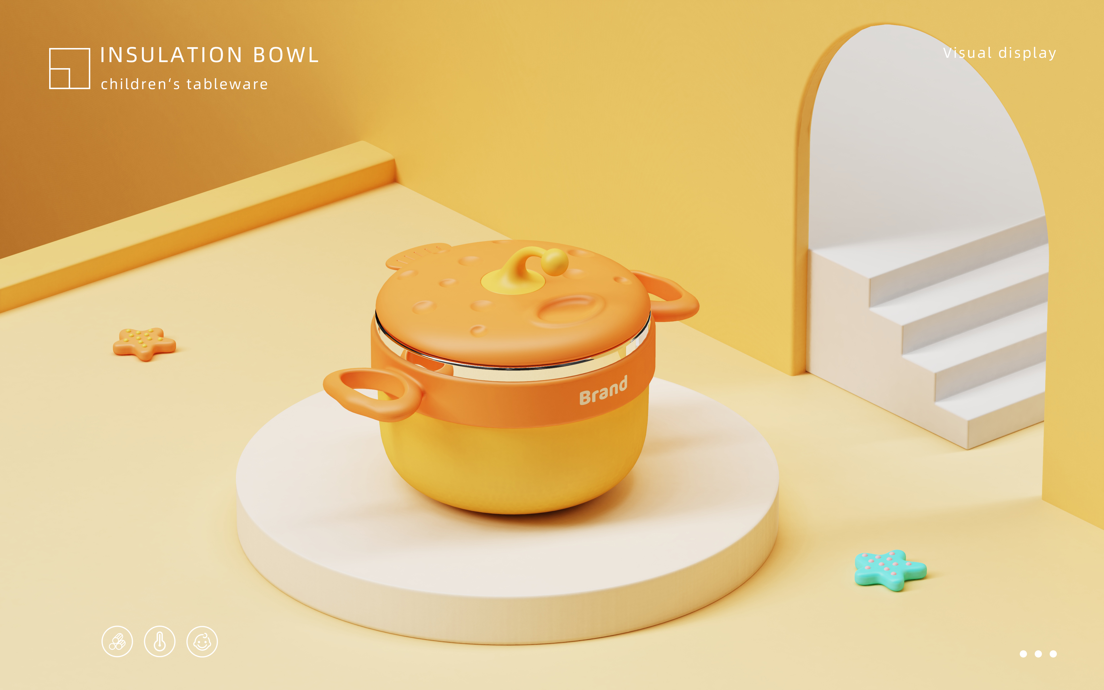 Children's products，Children tableware，Heat preservation bowl，