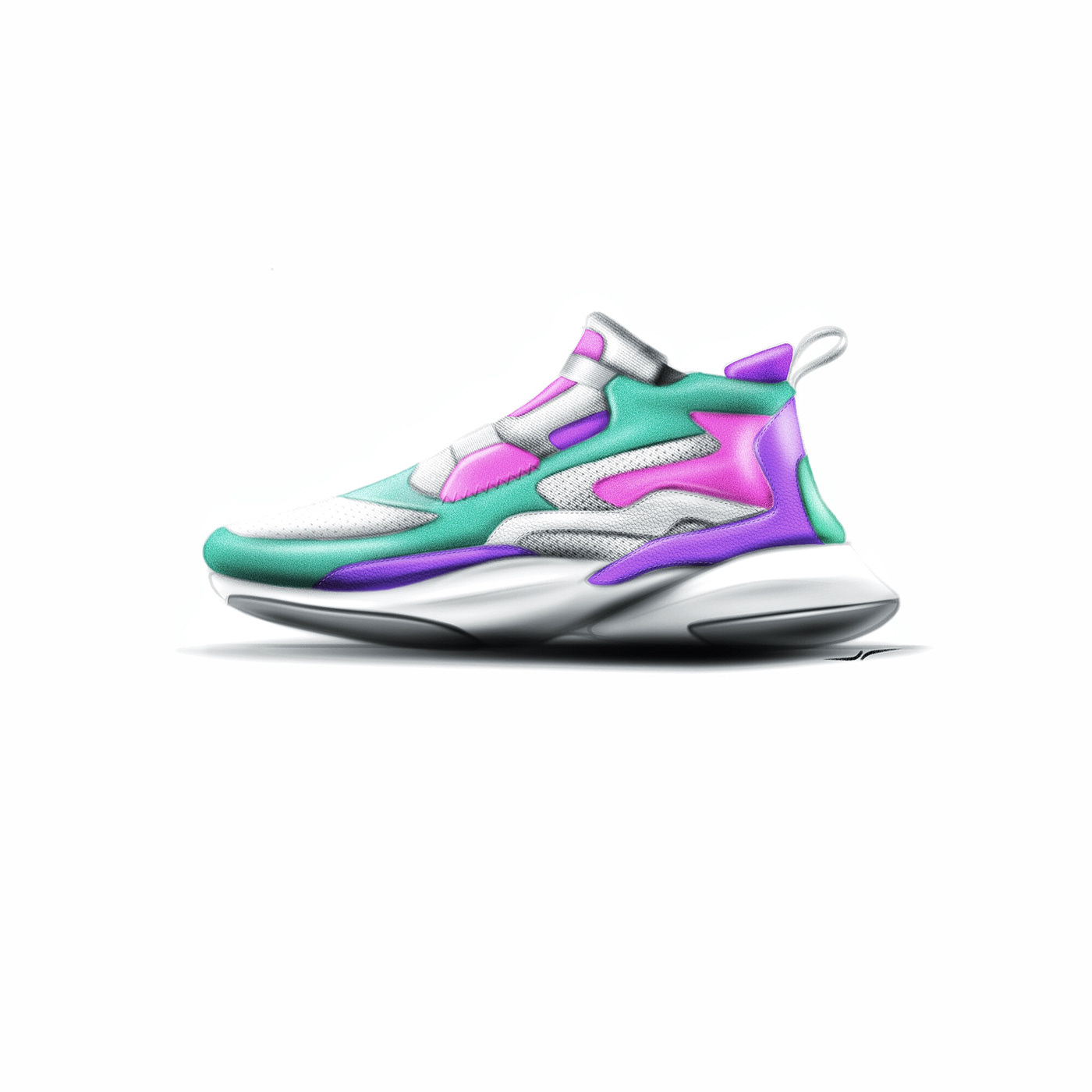 shoes，sneakers，Hand drawn，fashion，2d rendering，