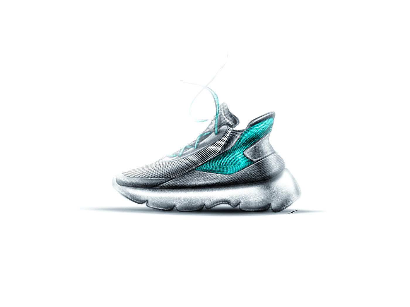 shoes，sneakers，Hand drawn，fashion，2d rendering，