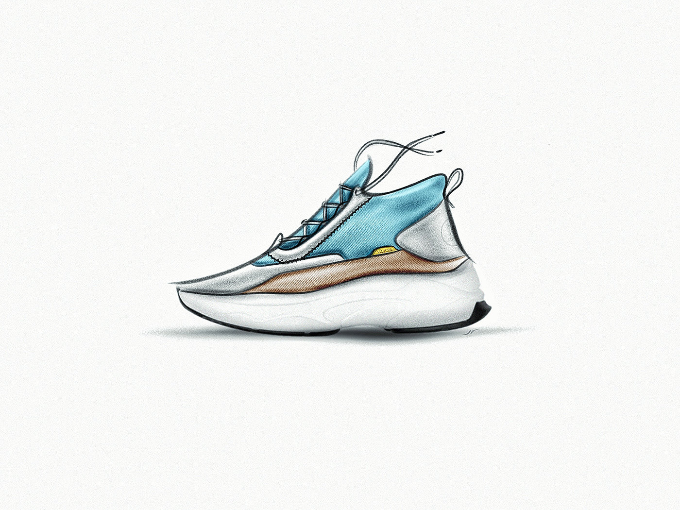 shoes，sneakers，Hand drawn，fashion，2d rendering，