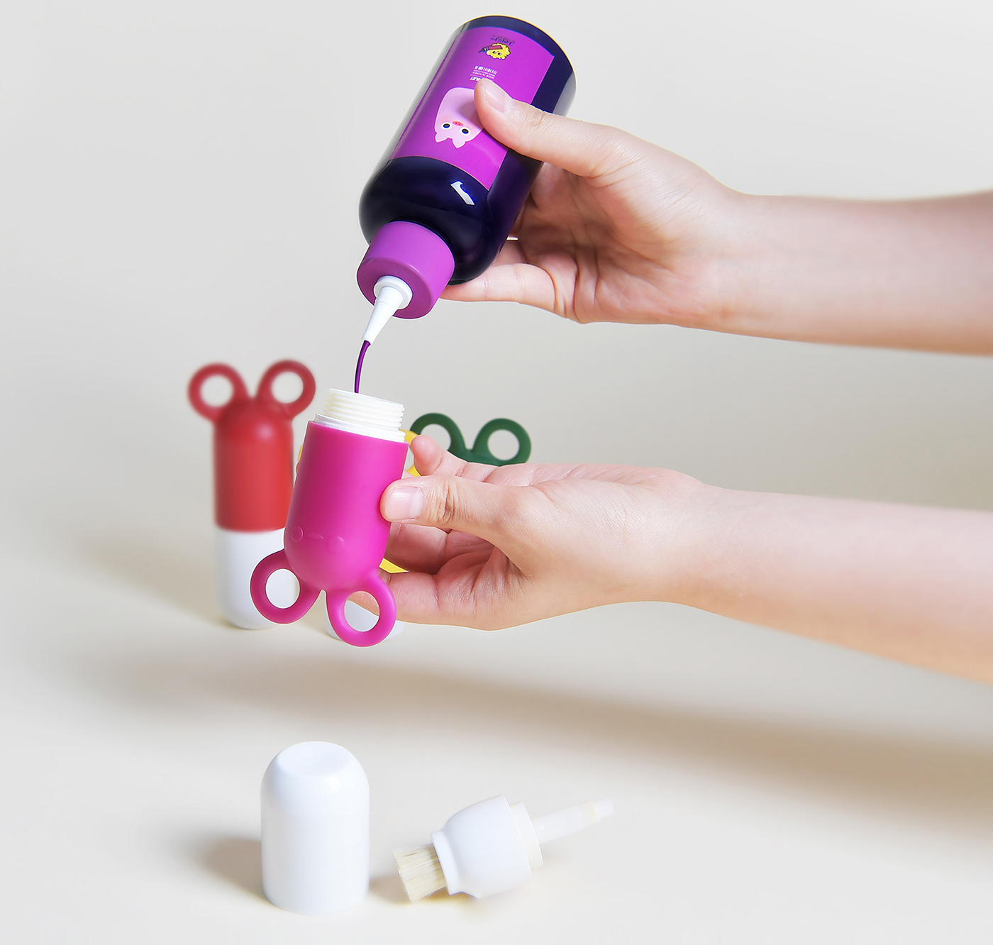 GREENARAE，children，paint brush，rubber，lovely，