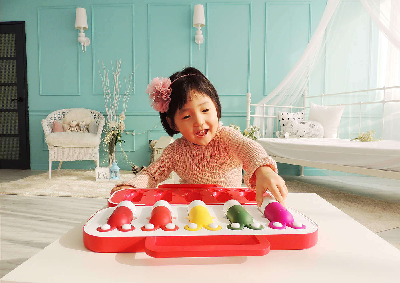 GREENARAE，children，paint brush，rubber，lovely，