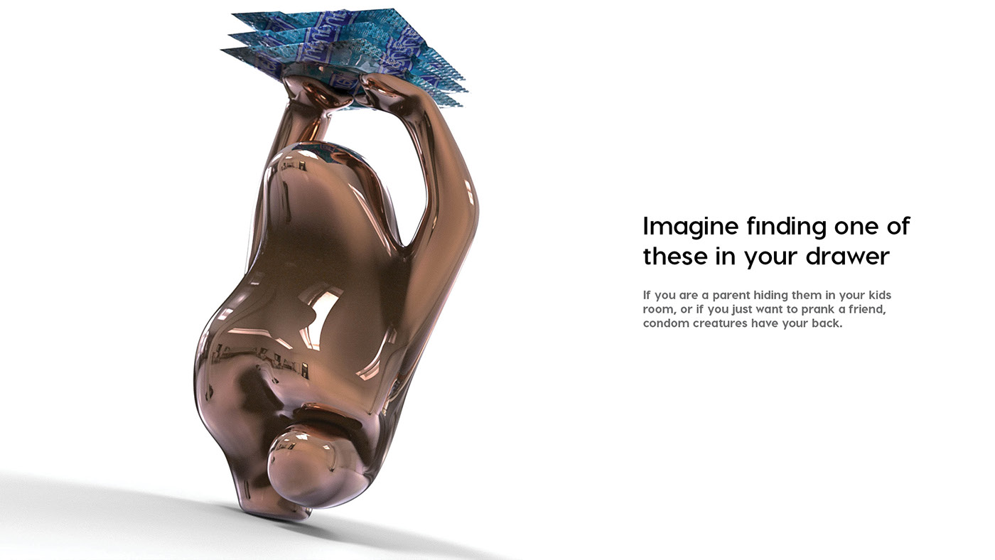Character design，Sculpture，Ornaments，Condom Creatures，Condom，