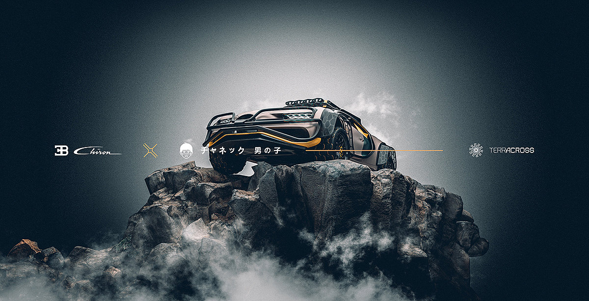 3D modeling，automobile，TERRACROSS Bugatt，Brand promotion，