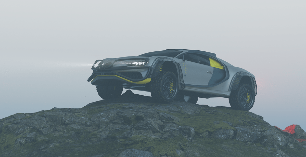 3D modeling，automobile，TERRACROSS Bugatt，Brand promotion，