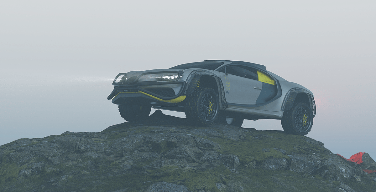 3D modeling，automobile，TERRACROSS Bugatt，Brand promotion，