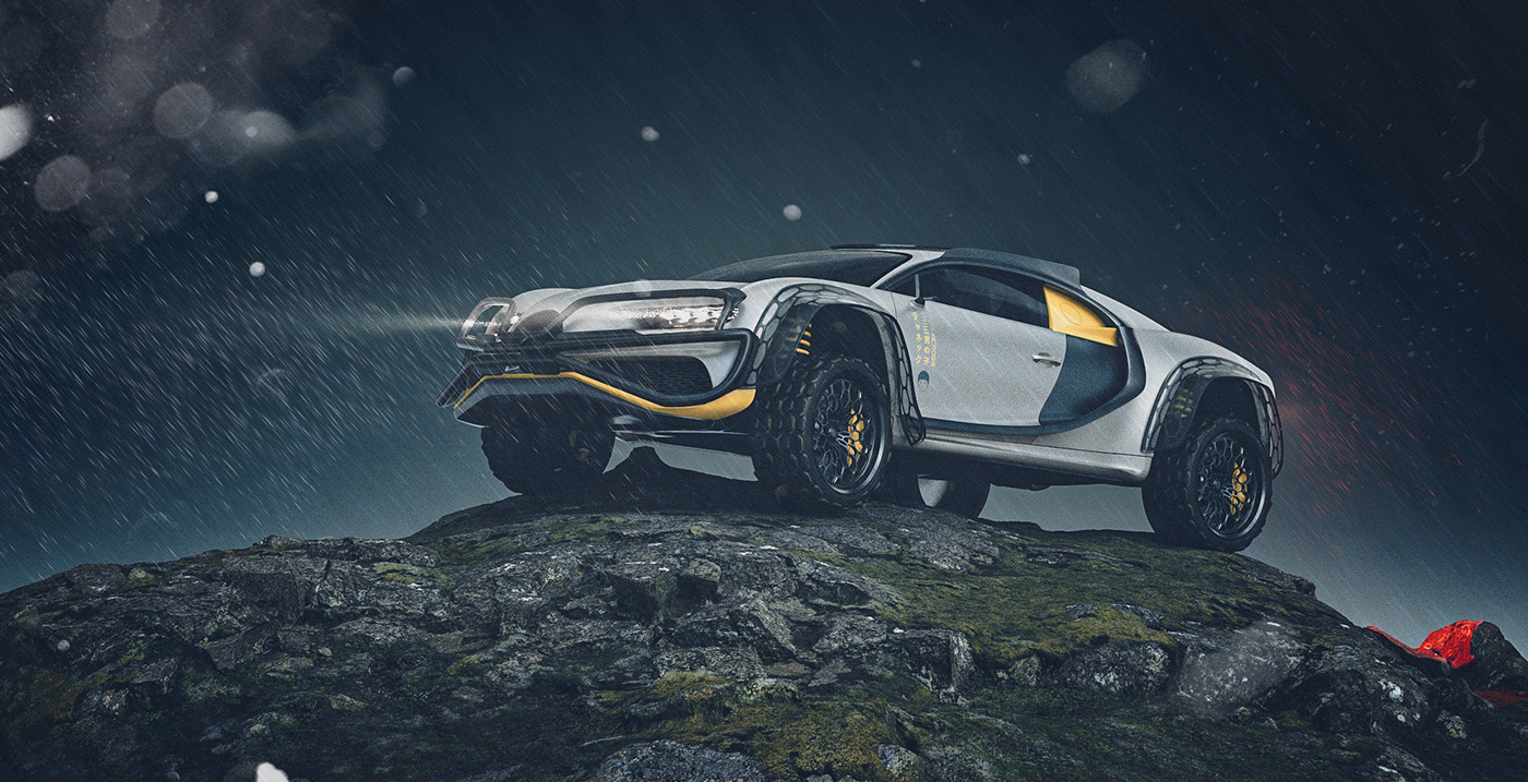 3D modeling，automobile，TERRACROSS Bugatt，Brand promotion，