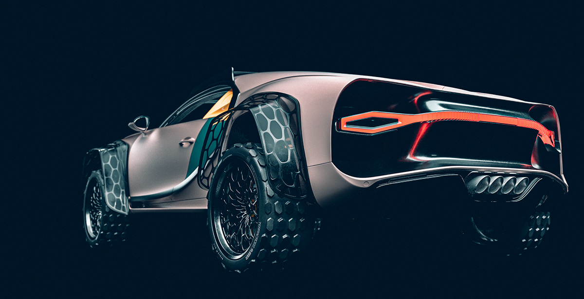 3D modeling，automobile，TERRACROSS Bugatt，Brand promotion，