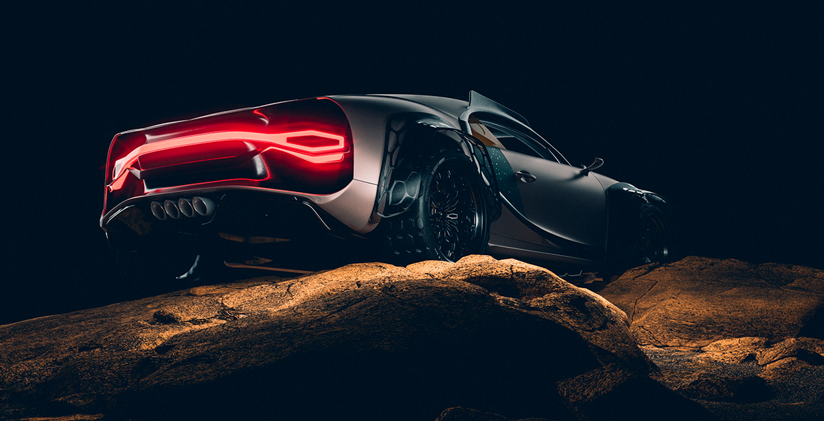 3D modeling，automobile，TERRACROSS Bugatt，Brand promotion，