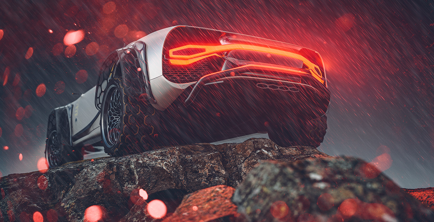 3D modeling，automobile，TERRACROSS Bugatt，Brand promotion，