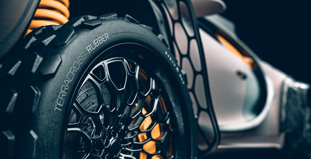 3D modeling，automobile，TERRACROSS Bugatt，Brand promotion，