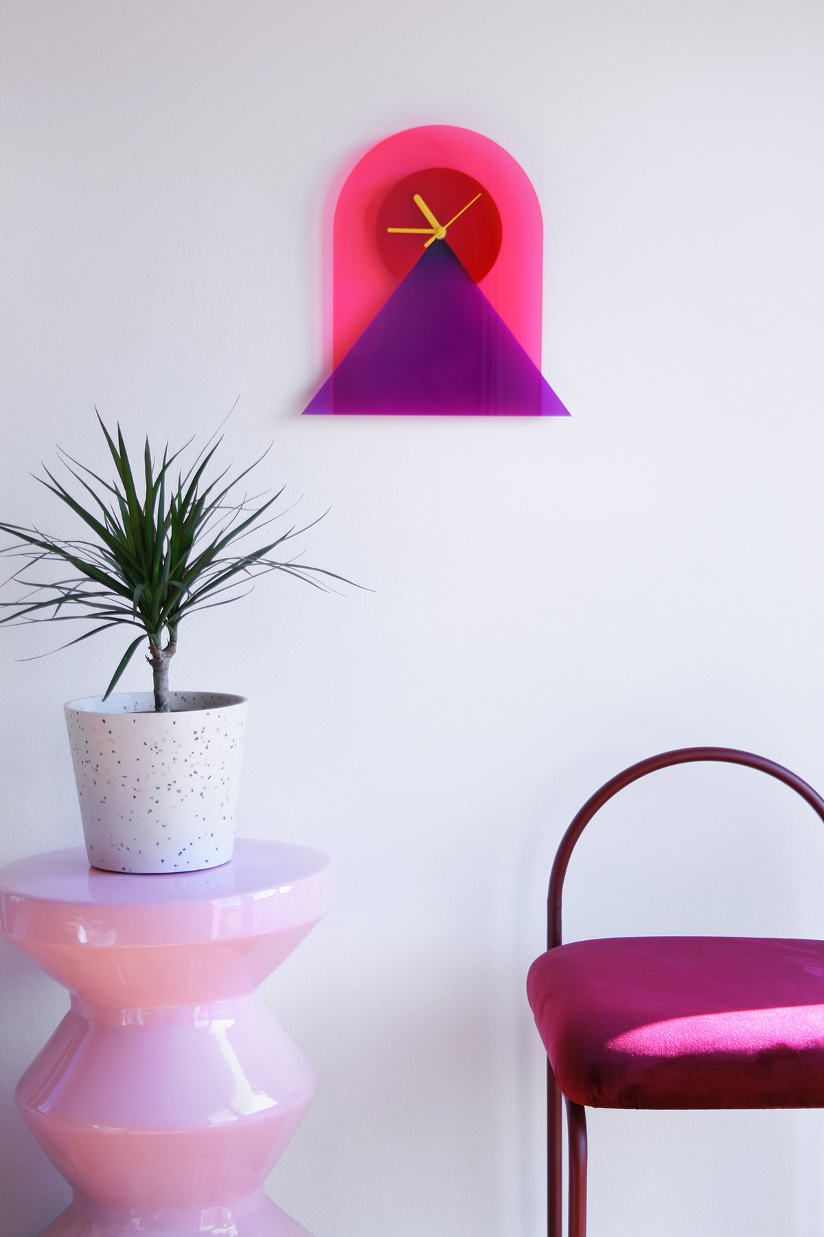 Retro，shape，Clock，colour，