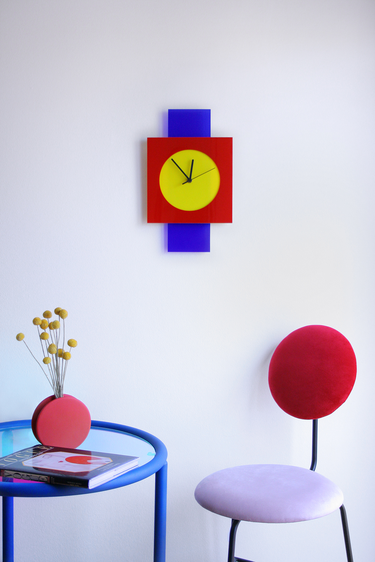 Retro，shape，Clock，colour，