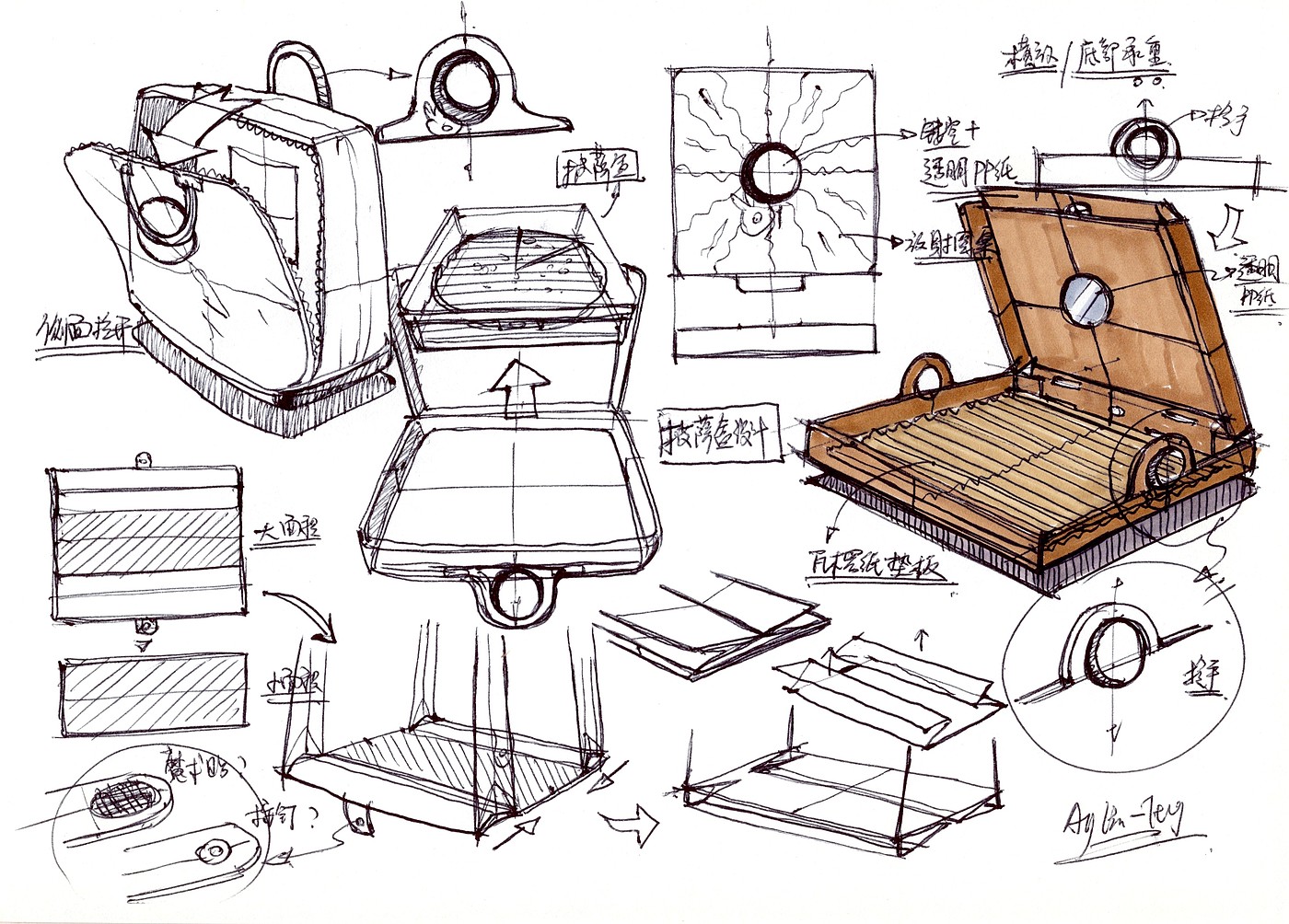 Hand drawn industrial product design，Postgraduate entrance examination for industrial product design，Hand drawn book of industrial product designer，Product design sketch，Pursue dream Jiangnan Design Postgraduate Entrance Examination，Teng Yilin，