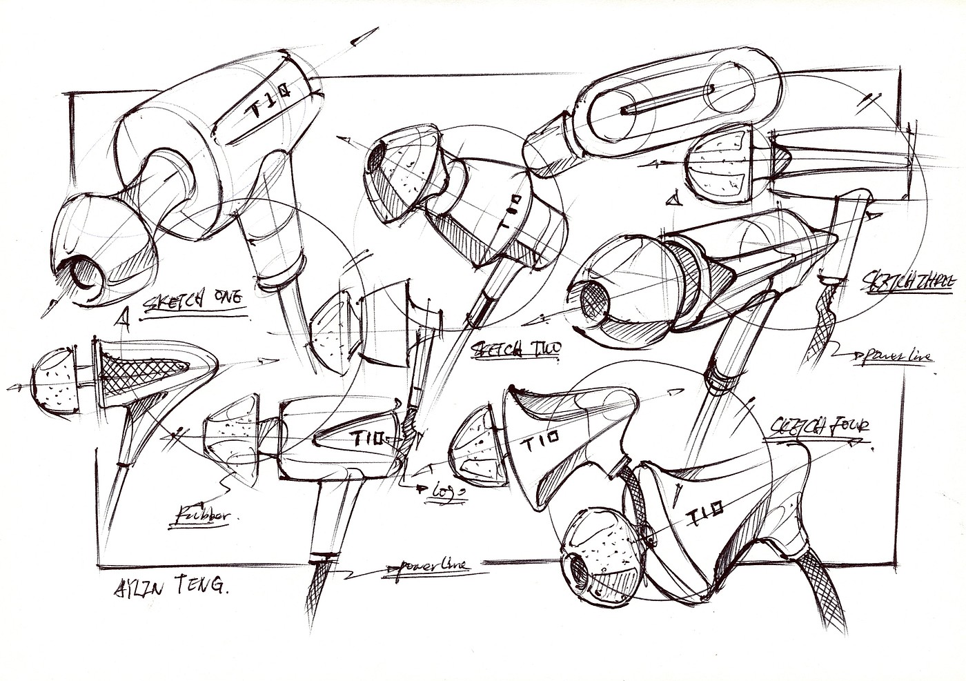 Hand drawn industrial product design，Postgraduate entrance examination for industrial product design，Hand drawn book of product designer，Product design sketch，Product design renderings，Pursue dream Jiangnan Design Postgraduate Entrance Examination，Teng Yilin，