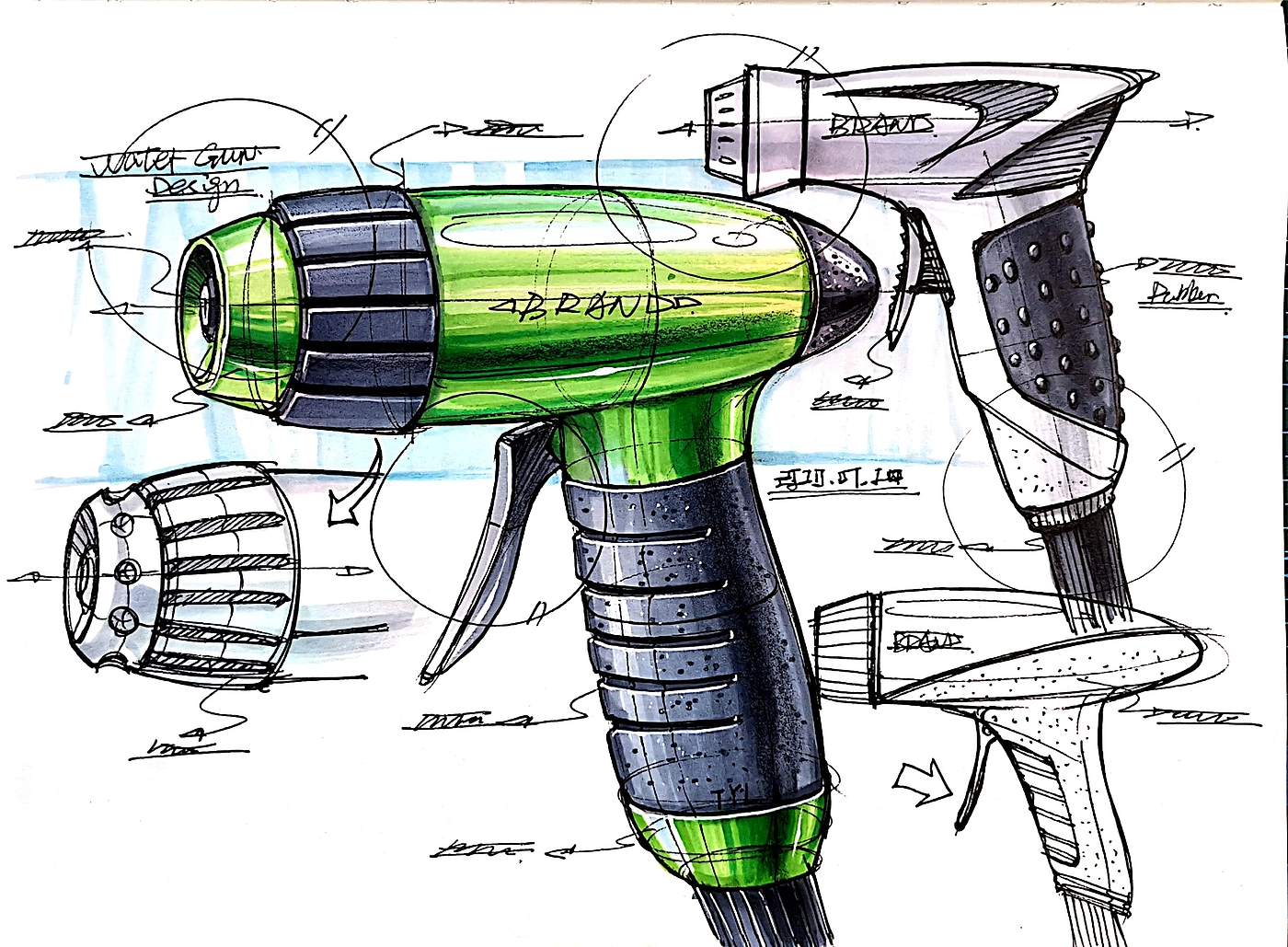 Hand drawn industrial product design，Postgraduate entrance examination for industrial product design，Hand drawn book of product designer，Product design sketch，Product design renderings，Pursue dream Jiangnan Design Postgraduate Entrance Examination，Teng Yilin，