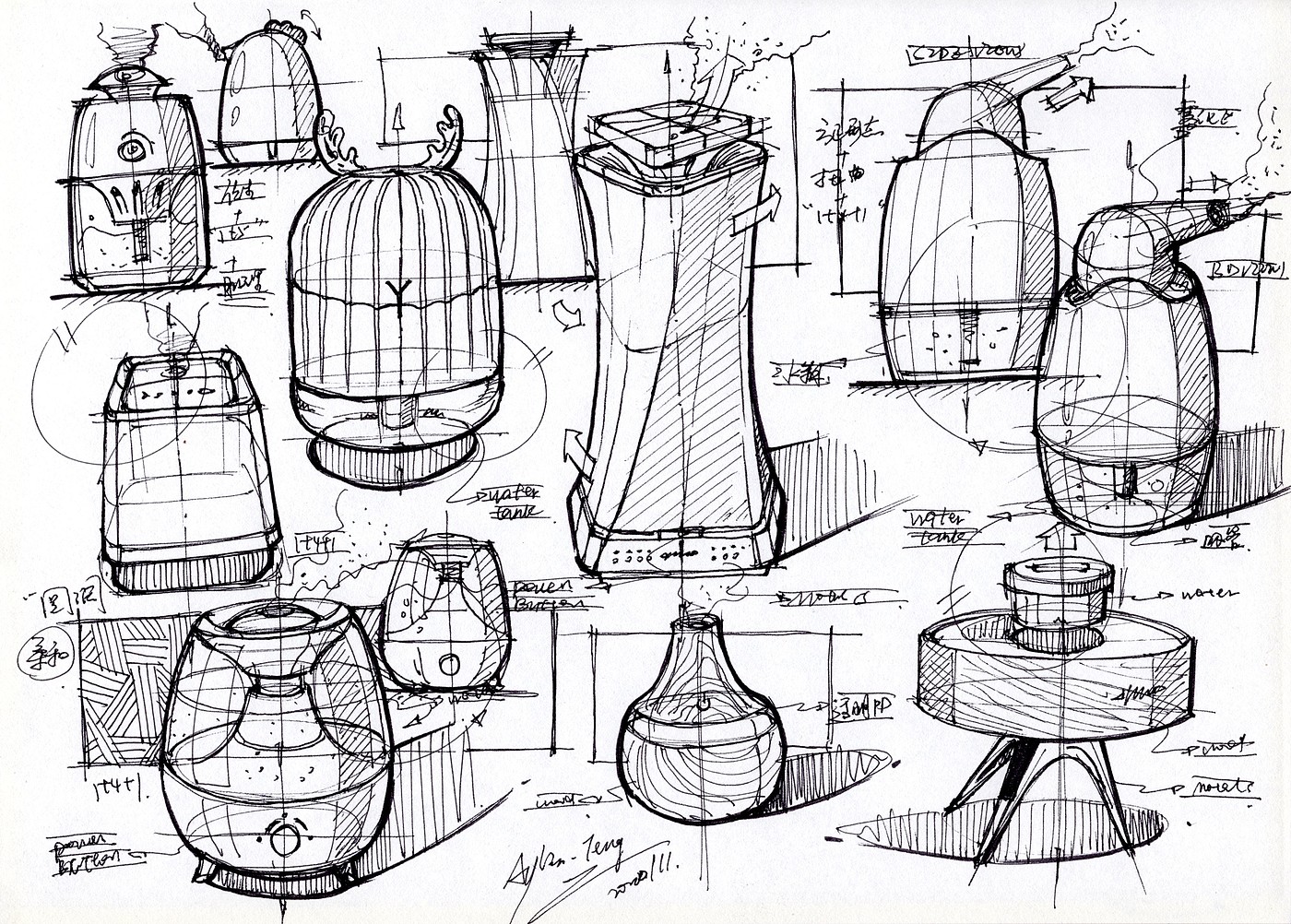Hand drawn industrial product design，Postgraduate entrance examination for industrial product design，Hand drawn book of product designer，Product design sketch，Product design renderings，Pursue dream Jiangnan Design Postgraduate Entrance Examination，Teng Yilin，
