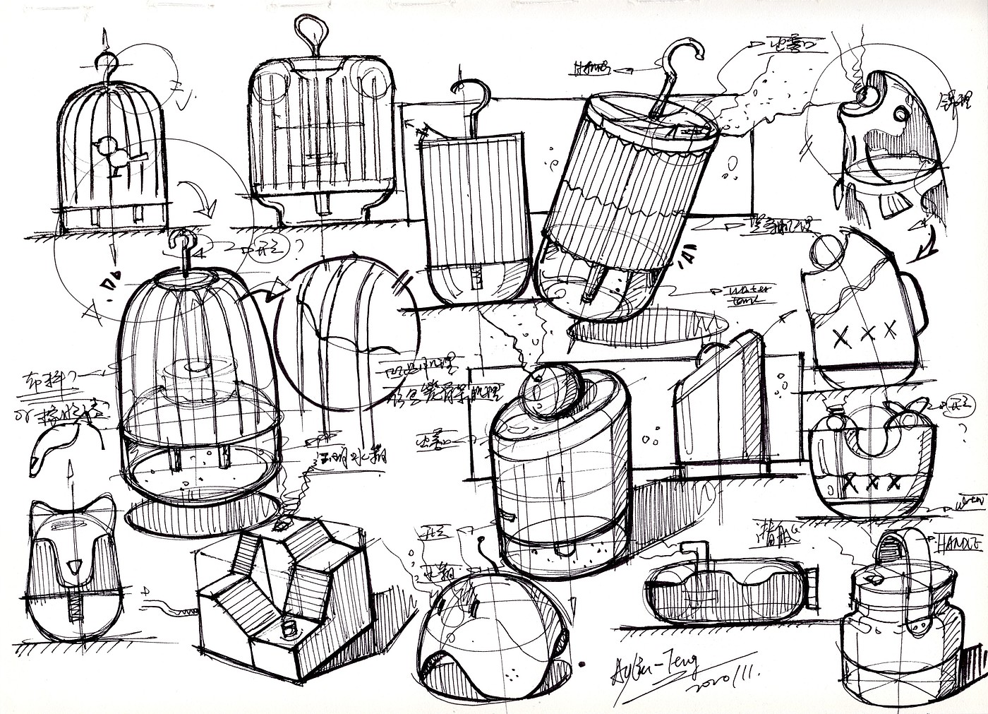Hand drawn industrial product design，Postgraduate entrance examination for industrial product design，Hand drawn book of product designer，Product design sketch，Product design renderings，Pursue dream Jiangnan Design Postgraduate Entrance Examination，Teng Yilin，
