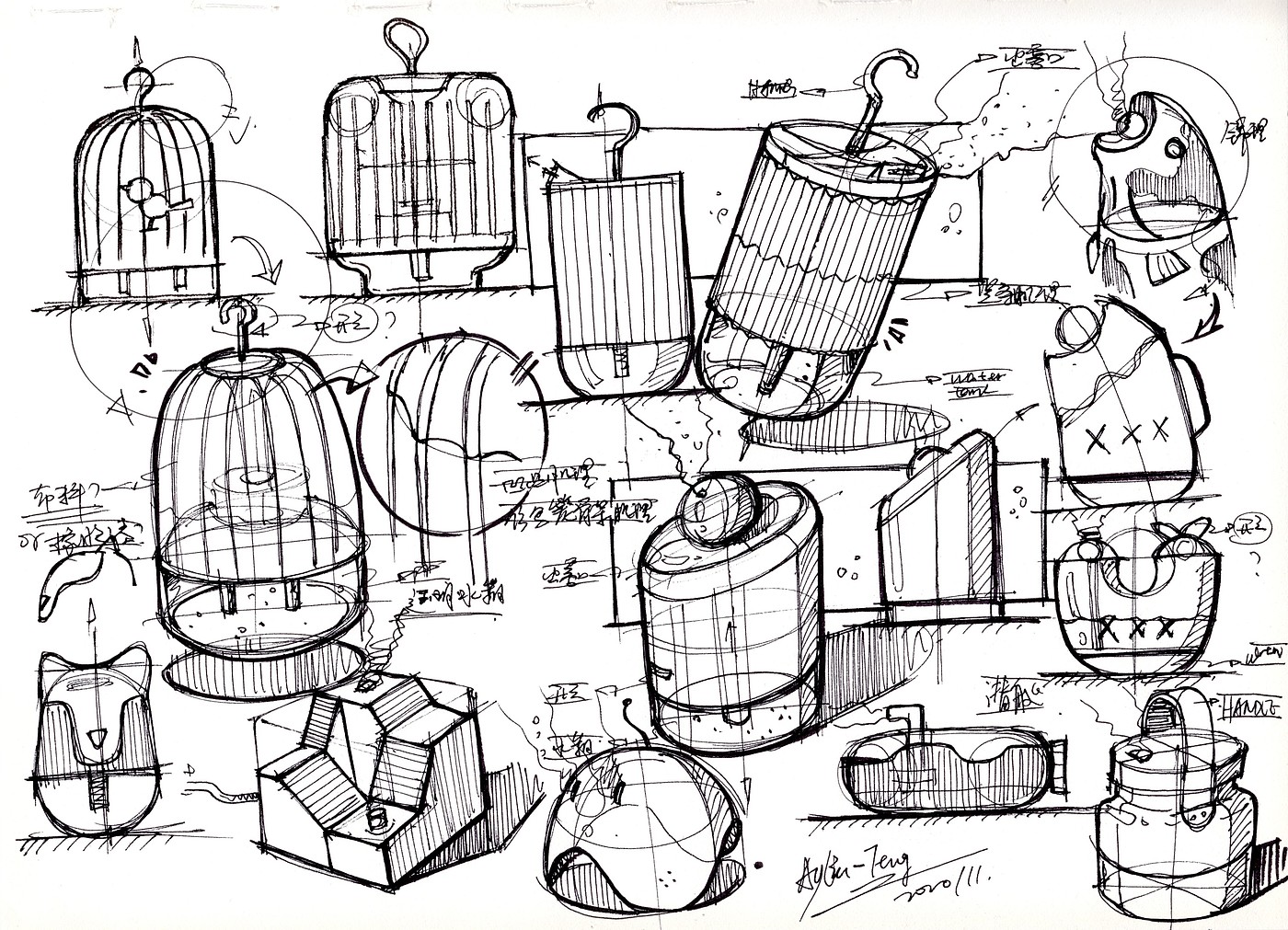 Hand drawn industrial product design，Postgraduate entrance examination for industrial product design，Hand drawn book of product designer，Product design sketch，Product design renderings，Pursue dream Jiangnan Design Postgraduate Entrance Examination，Teng Yilin，