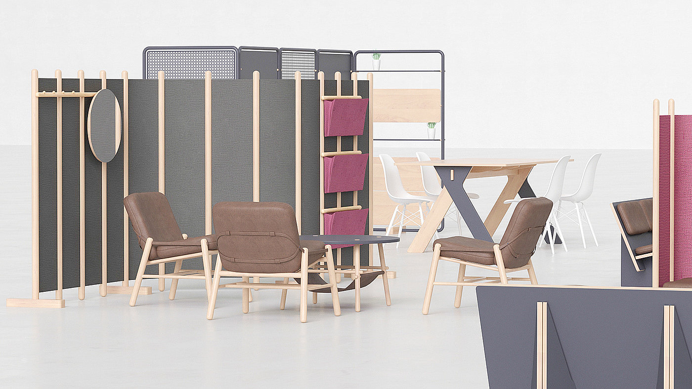 furniture，color，to work in an office，