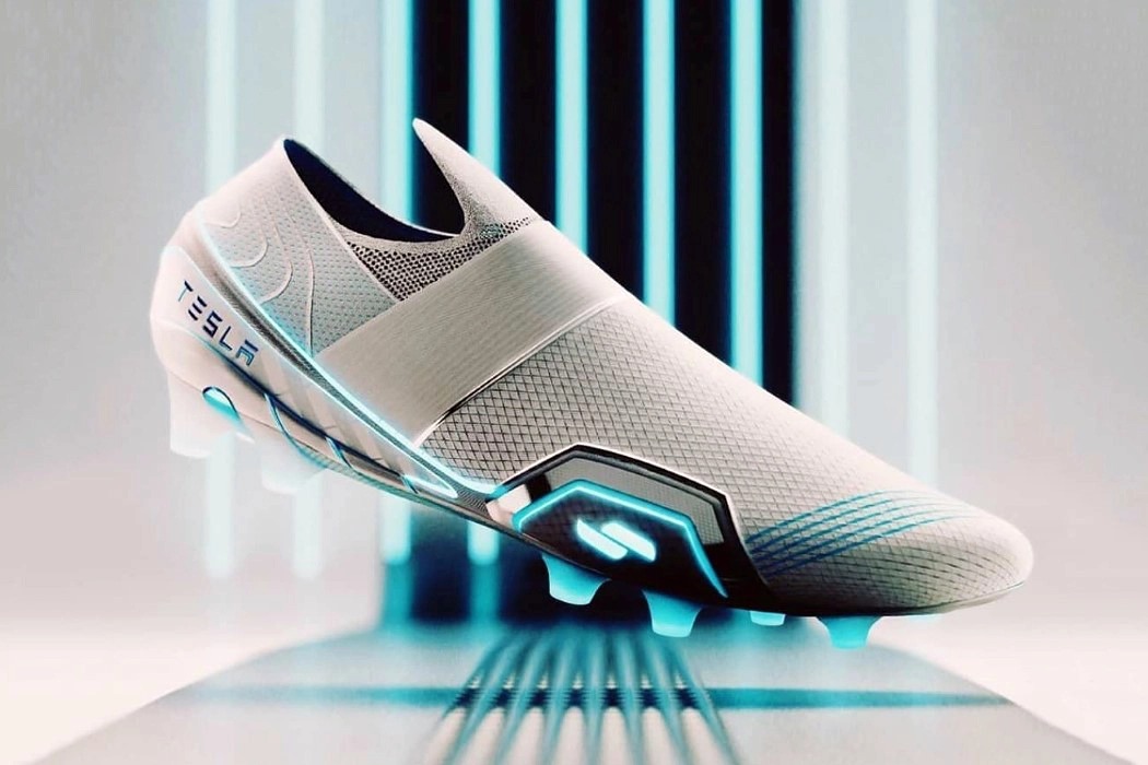 Tesla，Soccer shoes，sneakers，Luminous，concept，