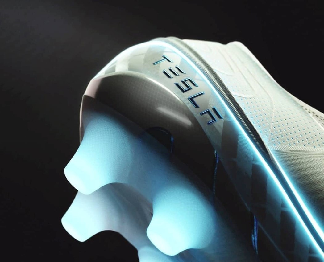 Tesla，Soccer shoes，sneakers，Luminous，concept，