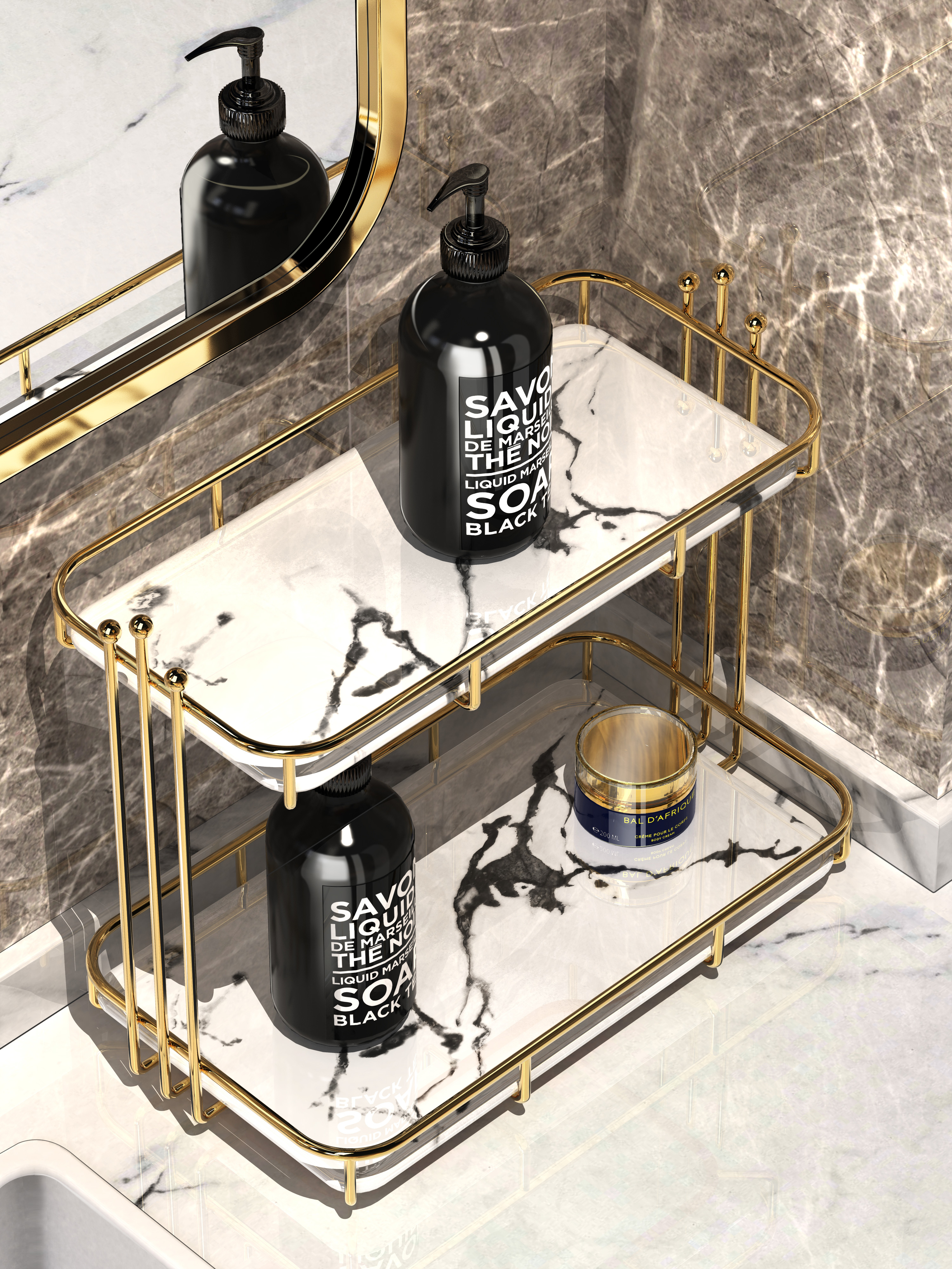 Desktop flower rack，Makeup / makeup removal rack，modern，Light luxury，Corner rack，