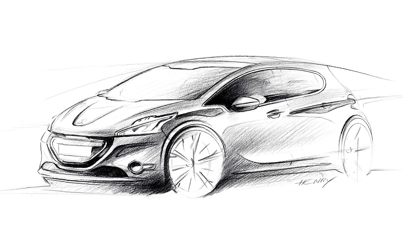 Automobile design，Hand drawn renderings，