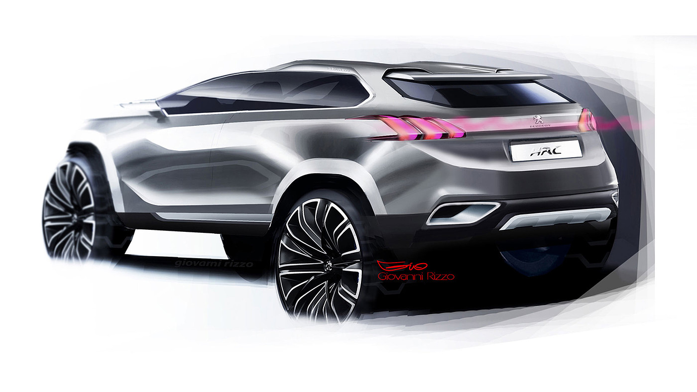 Automobile design，Hand drawn renderings，