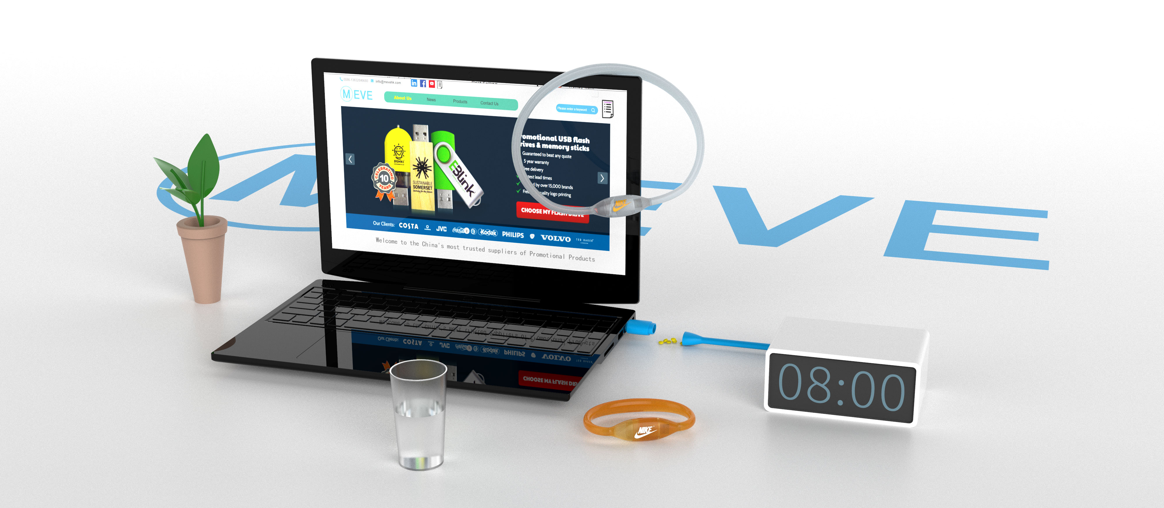 Creative USB flash drive，Creative gifts，USB drive，Bracelet，Portable，