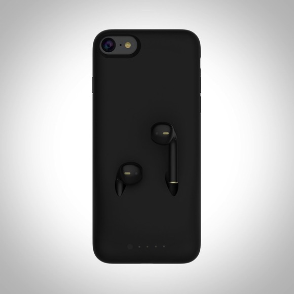 Matte black，Mobile phone shell，airpods，Portable，