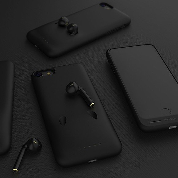 Matte black，Mobile phone shell，airpods，Portable，
