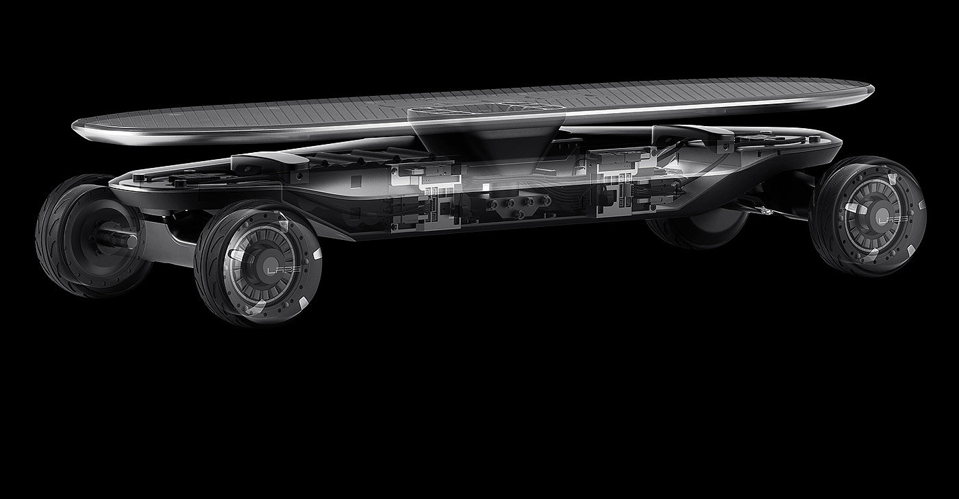 Electric skateboard，PLMM，Inclined deck，