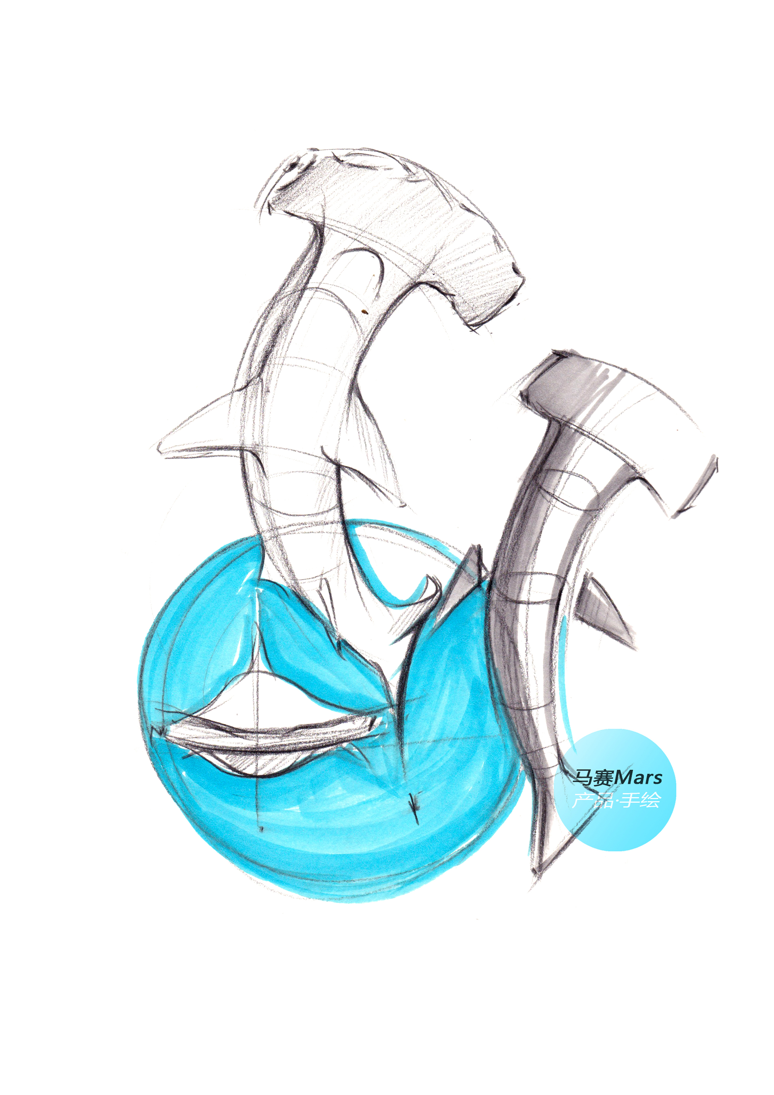 Original hand drawn，Learn from nature，Original design，Industrial product design and modeling design，Hand drawn product design，